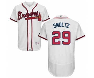 Men's Majestic Atlanta Braves #29 John Smoltz White Flexbase Authentic Collection MLB Jersey