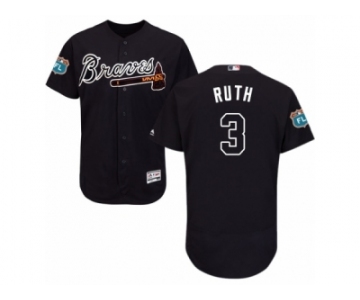 Men's Majestic Atlanta Braves #3 Babe Ruth Blue Flexbase Authentic Collection MLB Jersey