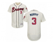 Men's Majestic Atlanta Braves #3 Dale Murphy Cream Flexbase Authentic Collection MLB Jersey