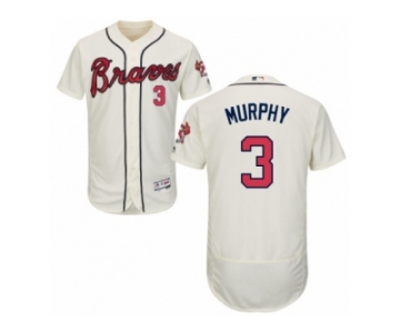 Men's Majestic Atlanta Braves #3 Dale Murphy Cream Flexbase Authentic Collection MLB Jersey