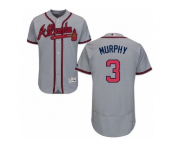 Men's Majestic Atlanta Braves #3 Dale Murphy Grey Flexbase Authentic Collection MLB Jersey