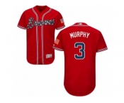 Men's Majestic Atlanta Braves #3 Dale Murphy Red Flexbase Authentic Collection MLB Jersey