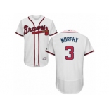 Men's Majestic Atlanta Braves #3 Dale Murphy White Flexbase Authentic Collection MLB Jersey