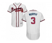 Men's Majestic Atlanta Braves #3 Dale Murphy White Flexbase Authentic Collection MLB Jersey