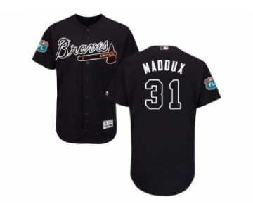 Men's Majestic Atlanta Braves #31 Greg Maddux Blue Flexbase Authentic Collection MLB Jersey