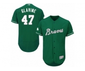 Men's Majestic Atlanta Braves #47 Tom Glavine Green Celtic Flexbase Authentic Collection MLB Jersey