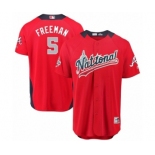 Men's Majestic Atlanta Braves #5 Freddie Freeman Game Red National League 2018 MLB All-Star MLB Jersey