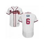 Men's Majestic Atlanta Braves #6 Bobby Cox White Flexbase Authentic Collection MLB Jersey