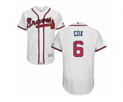 Men's Majestic Atlanta Braves #6 Bobby Cox White Flexbase Authentic Collection MLB Jersey