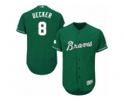 Men's Majestic Atlanta Braves #8 Bob Uecker Green Celtic Flexbase Authentic Collection MLB Jersey