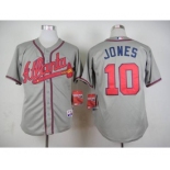 mlb jerseys atlanta braves #10 jones grey