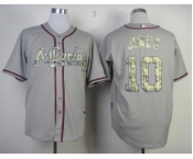 mlb jerseys atlanta braves #10 jones grey[number camo]