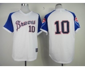 mlb jerseys atlanta braves #10 jones m&n white[blue sleeves]