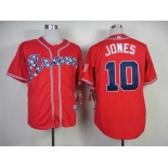 mlb jerseys atlanta braves #10 jones red[2014 new]