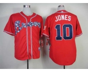 mlb jerseys atlanta braves #10 jones red[2014 new]