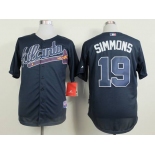 mlb jerseys atlanta braves #19 simmons blue