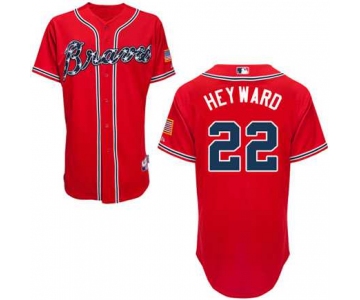 mlb jerseys atlanta braves #22 heyward red[2014 new]