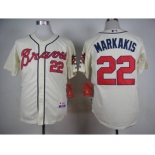 mlb jerseys atlanta braves #22 markakis cream[markakis]