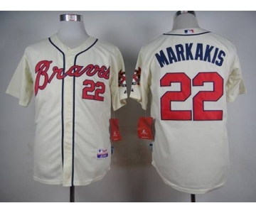 mlb jerseys atlanta braves #22 markakis cream[markakis]