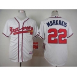 mlb jerseys atlanta braves #22 markakis white[markakis]