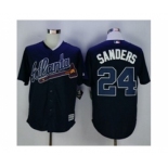 mlb jerseys atlanta braves #24 deion sanders blue[sanders]