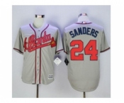 mlb jerseys atlanta braves #24 gattis grey