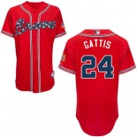 mlb jerseys atlanta braves #24 gattis red[2014 new]