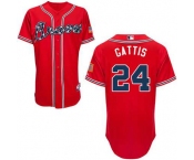 mlb jerseys atlanta braves #24 gattis red[2014 new]