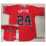 mlb jerseys atlanta braves #24 gattis red[cool base]