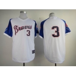 mlb jerseys atlanta braves #3 murphy white[blue sleeves]