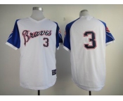 mlb jerseys atlanta braves #3 murphy white[blue sleeves]