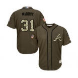 mlb jerseys atlanta braves #31 greg maddux green salute to service