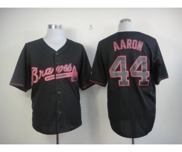 mlb jerseys atlanta braves #44 aaron black[fashion]