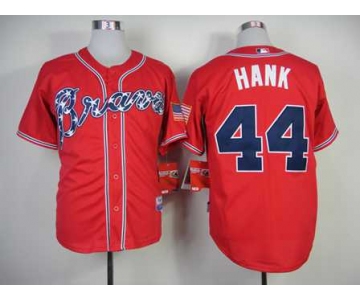 mlb jerseys atlanta braves #44 hank red[2014 new][hank]