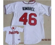 mlb jerseys atlanta braves #46 dimbrel white[cool base]