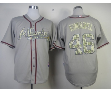 mlb jerseys atlanta braves #46 kimbrel grey[number camo]