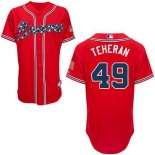 mlb jerseys atlanta braves #49 teheran red[2014 new]