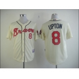 mlb jerseys atlanta braves #8 upton cream