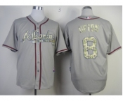 mlb jerseys atlanta braves #8 upton grey[number camo]