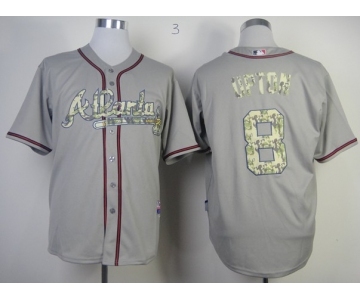 mlb jerseys atlanta braves #8 upton grey[number camo]