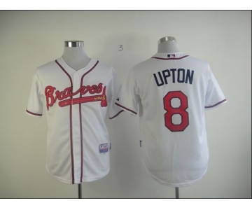 mlb jerseys atlanta braves #8 upton white