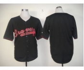 mlb jerseys atlanta braves blank black