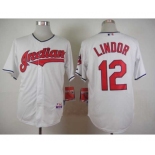 mlb jerseys cleveland indians #12 lindor white