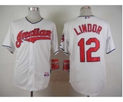 mlb jerseys cleveland indians #12 lindor white