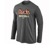 Arizona Diamondbacks Crimson Long Sleeve T-Shirt D.Grey