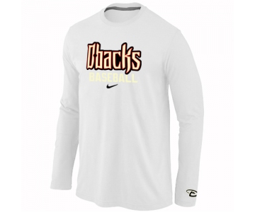 Arizona Diamondbacks Crimson Long Sleeve T-Shirt White