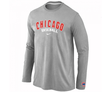 Chicago Cubs Long Sleeve T-Shirt Grey