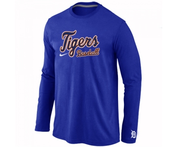 Detroit Tigers Long Sleeve T-Shirt Blue