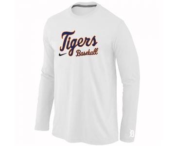 Detroit Tigers Long Sleeve T-Shirt White