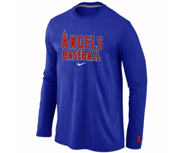 Los Angels of Anaheim Long Sleeve T-Shirt Blue